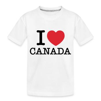 J’aime le Canada | Canada | J’aime le Canada - T-shirt bio Premium Enfant - blanc - Devant