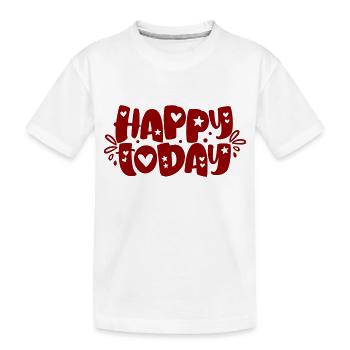 happy today byseehasdesign - Kinder Premium Bio T-Shirt - Weiß - Vorne