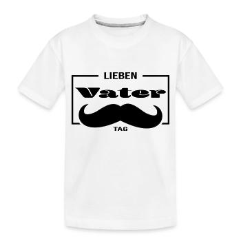 Lieben Vatertag Schnauzbart - Vatertags Geschenk - Kinder Premium Bio T-Shirt - Weiß - Vorne
