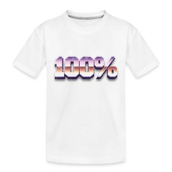 100% Vintage - T-shirt bio Premium Enfant - blanc - Devant