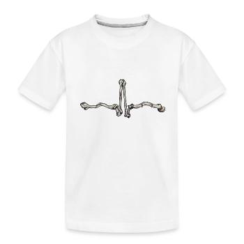 Bone ECG - Kids' Premium Organic T-Shirt - white - Front