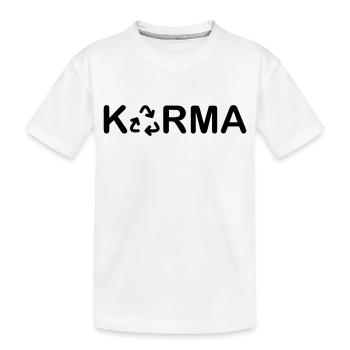 KARMA - Kids' Premium Organic T-Shirt - white - Front