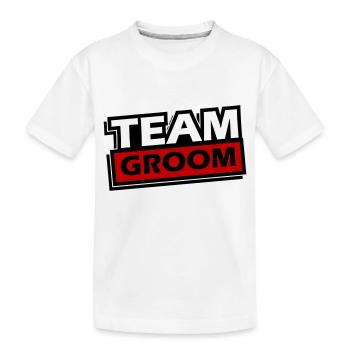 Team Groom Wedding Saying - Kids' Premium Organic T-Shirt - white - Front