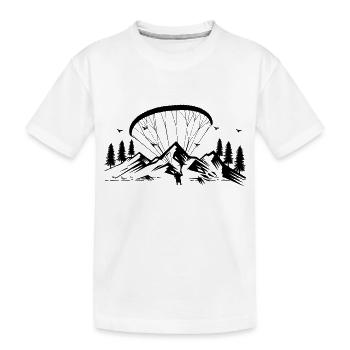 Passion en apesanteur : parapente agréable - T-shirt bio Premium Enfant - blanc - Devant
