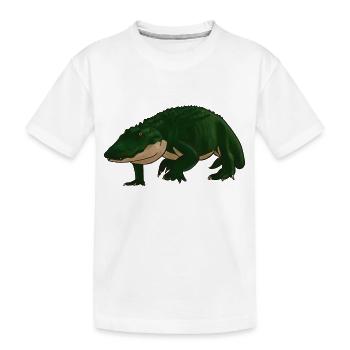 Alligator - Kids' Premium Organic T-Shirt - white - Front