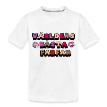 Bestgrandmother grandmother grandfather grandfather birthday family - Kids' Premium Organic T-Shirt - white - Front