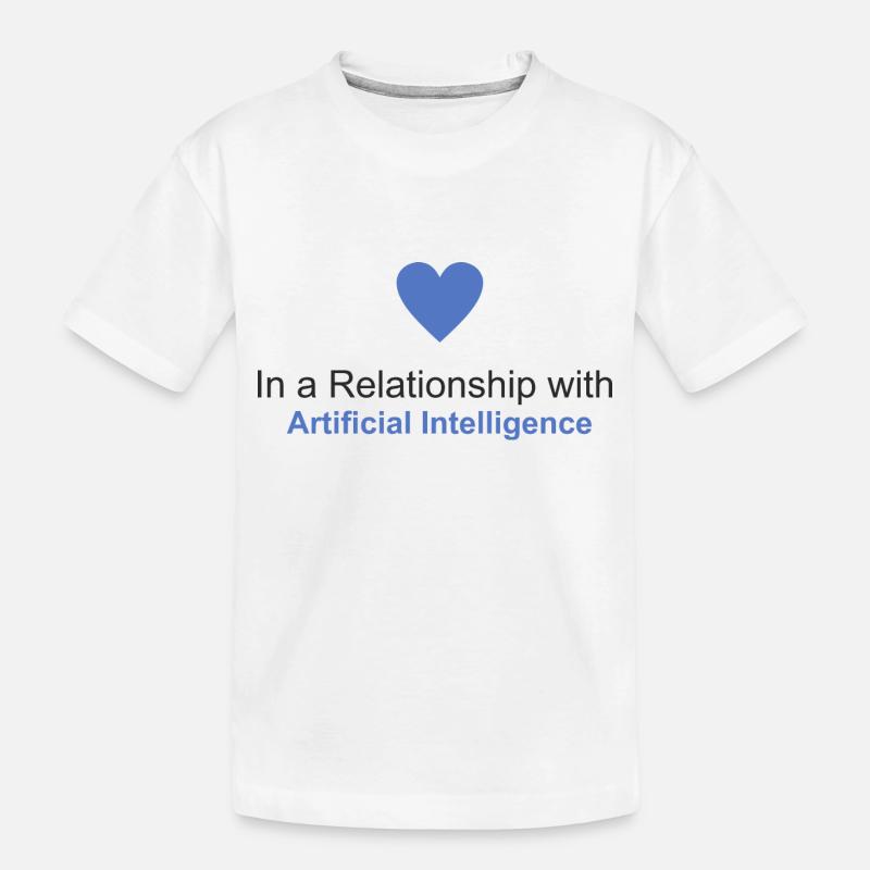 In a relationship with Artificial Intelligence - Kids' Premium Organic T-Shirt - white