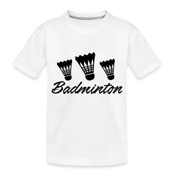 badminton - T-shirt bio Premium Enfant - blanc - Devant