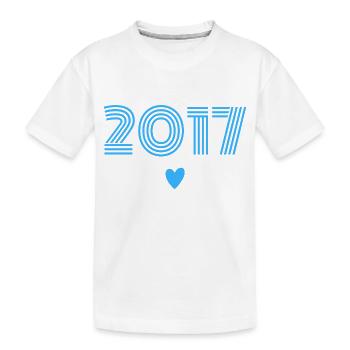 Né en 2017 garçon - T-shirt bio Premium Enfant - blanc - Devant