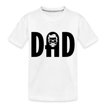 Dad Font Icon Logo - Kids' Premium Organic T-Shirt - white - Front