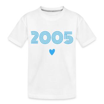 Né en 2005 garçon - T-shirt bio Premium Enfant - blanc - Devant