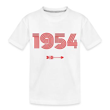 Jahrgang 1954 - Kinder Premium Bio T-Shirt - Weiß - Vorne