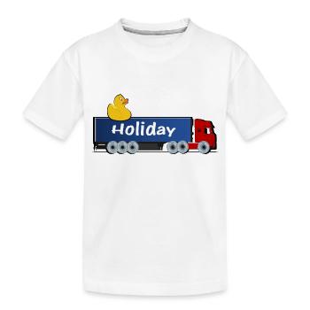 LKW-Urlaub - Kinder Premium Bio T-Shirt - Weiß - Vorne