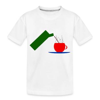 Coffee, coffee lovers, coffee drinkers - Kids' Premium Organic T-Shirt - white - Front