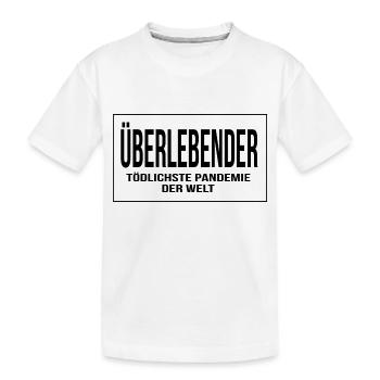 Pandemie Überlebender - Kinder Premium Bio T-Shirt - Weiß - Vorne