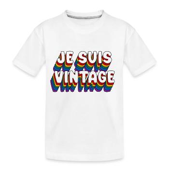 ICH BIN VINTAGE - Kinder Premium Bio T-Shirt - Weiß - Vorne