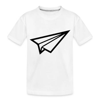 Avion en papier 01 - T-shirt bio Premium Enfant - blanc - Devant