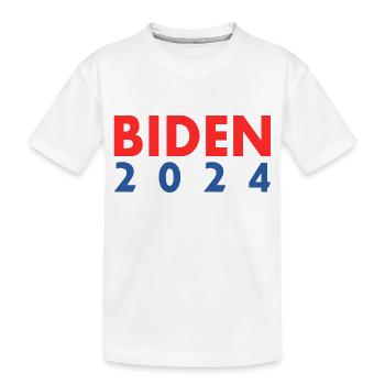 Joe biden 2024 - Kinder Premium Bio T-Shirt - Weiß - Vorne