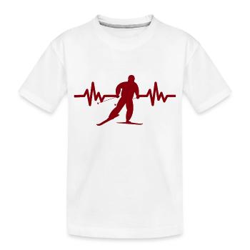 Heartbeat Ski Ski freestyle - T-shirt bio Premium Enfant - blanc - Devant