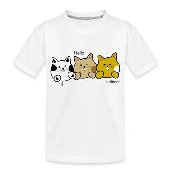 Cats - Kinder Premium Bio T-Shirt - Weiß - Vorne
