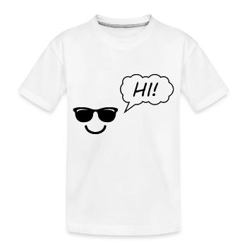 smileface Salut - T-shirt bio Premium Enfant - blanc - Devant