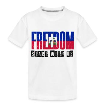 Haiti Haitian Flagge Ayiti Haitianer I Geschenk - Kinder Premium Bio T-Shirt - Weiß - Vorne