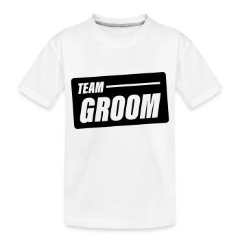 Team Groom Wedding Saying - Kids' Premium Organic T-Shirt - white - Front