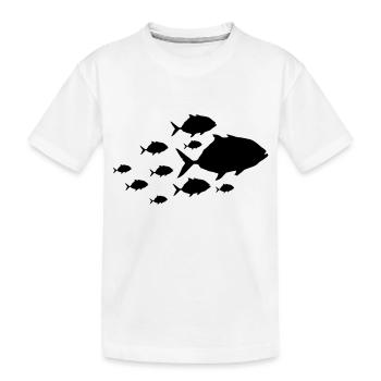 Silhouette de poisson piranha - T-shirt bio Premium Enfant - blanc - Devant