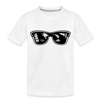 sunglasses 1 0 A - Kids' Premium Organic T-Shirt - white - Front