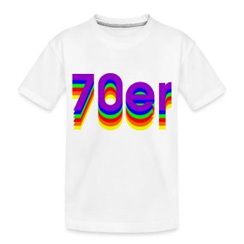 70er - Kinder Premium Bio T-Shirt - Weiß - Vorne