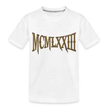 MCMLXXIII 1973 50e anniversaire B-Day cadeau d’anniversaire - T-shirt bio Premium Enfant - blanc - Devant