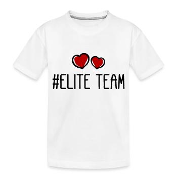 Elite Team Heart Love - Kids' Premium Organic T-Shirt - white - Front