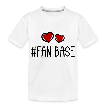 Fan Base Herz Liebe - Kinder Premium Bio T-Shirt - Weiß - Vorne