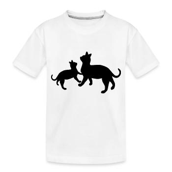 Chats noirs - T-shirt bio Premium Enfant - blanc - Devant