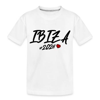Ibiza 2024 Heart - Kids' Premium Organic T-Shirt - white - Front