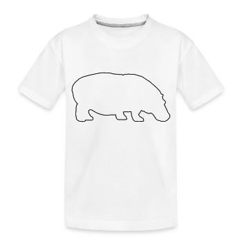nilpferd - Kinder Premium Bio T-Shirt - Weiß - Vorne