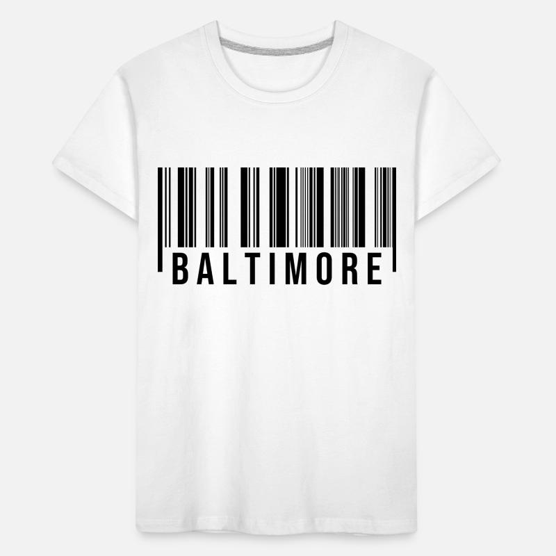 Baltimore Strichcode Kinder Premium Bio T-Shirt