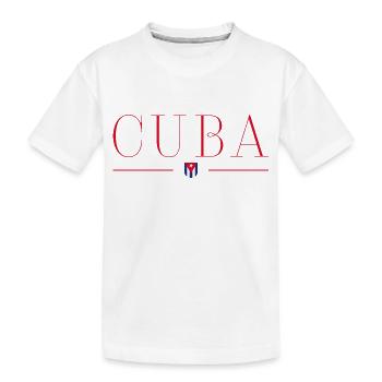 Ich liebe Kuba - Kinder Premium Bio T-Shirt - Weiß - Vorne