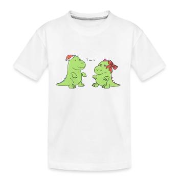 petits dinosaures - je rawr et - T-shirt bio Premium Enfant - blanc - Devant