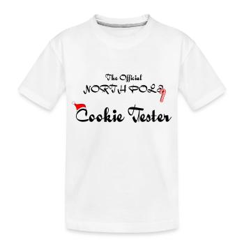 Offizieller Kekstester - Kinder Premium Bio T-Shirt - Weiß - Vorne
