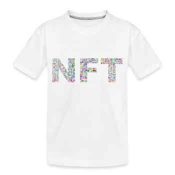 NFT Text - Kids' Premium Organic T-Shirt - white - Front