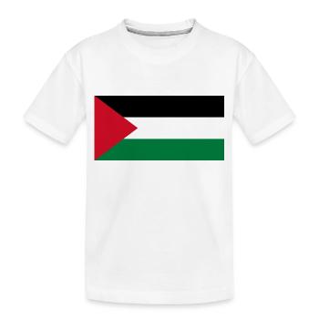 Palästina Flagge - Kinder Premium Bio T-Shirt - Weiß - Vorne