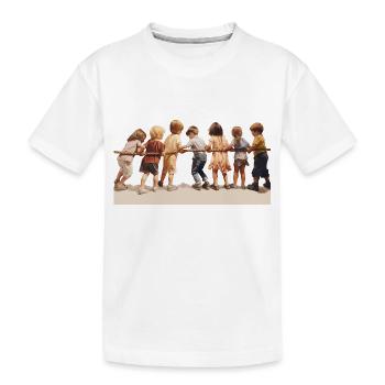 Tug-of-war is a social game - Kids' Premium Organic T-Shirt - white - Front