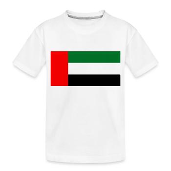 United Arab Emirates Flag (Émirats Arabes Unis) - T-shirt bio Premium Enfant - blanc - Devant