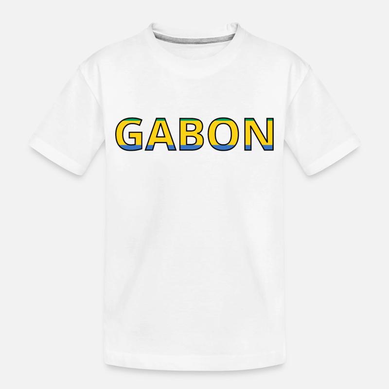 Drapeau Gabon - T-shirt bio Premium Enfant - blanc