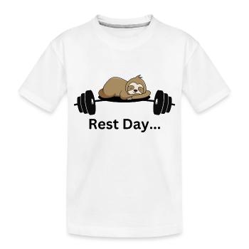 Rest Day - Kinder Premium Bio T-Shirt - Weiß - Vorne