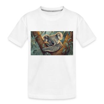 Niedliche Tiere chillen – Koalabär - Kinder Premium Bio T-Shirt - Weiß - Vorne