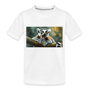 Niedliche Tiere chillen – Kattis - Kinder Premium Bio T-Shirt - Weiß - Vorne