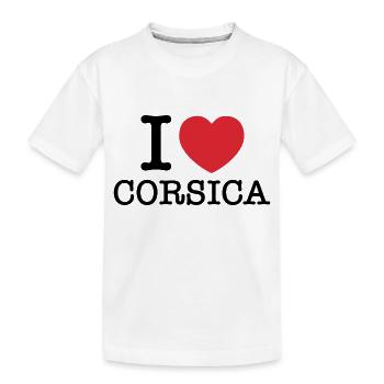 J’aime la Corse | Corse | I Heart Corsica - T-shirt bio Premium Enfant - blanc - Devant
