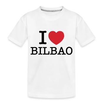 J’aime Bilbao | Bilbao | I Heart Bilbao | Espagne - T-shirt bio Premium Enfant - blanc - Devant